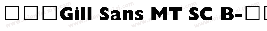 数字体Gill Sans MT SC B字体转换